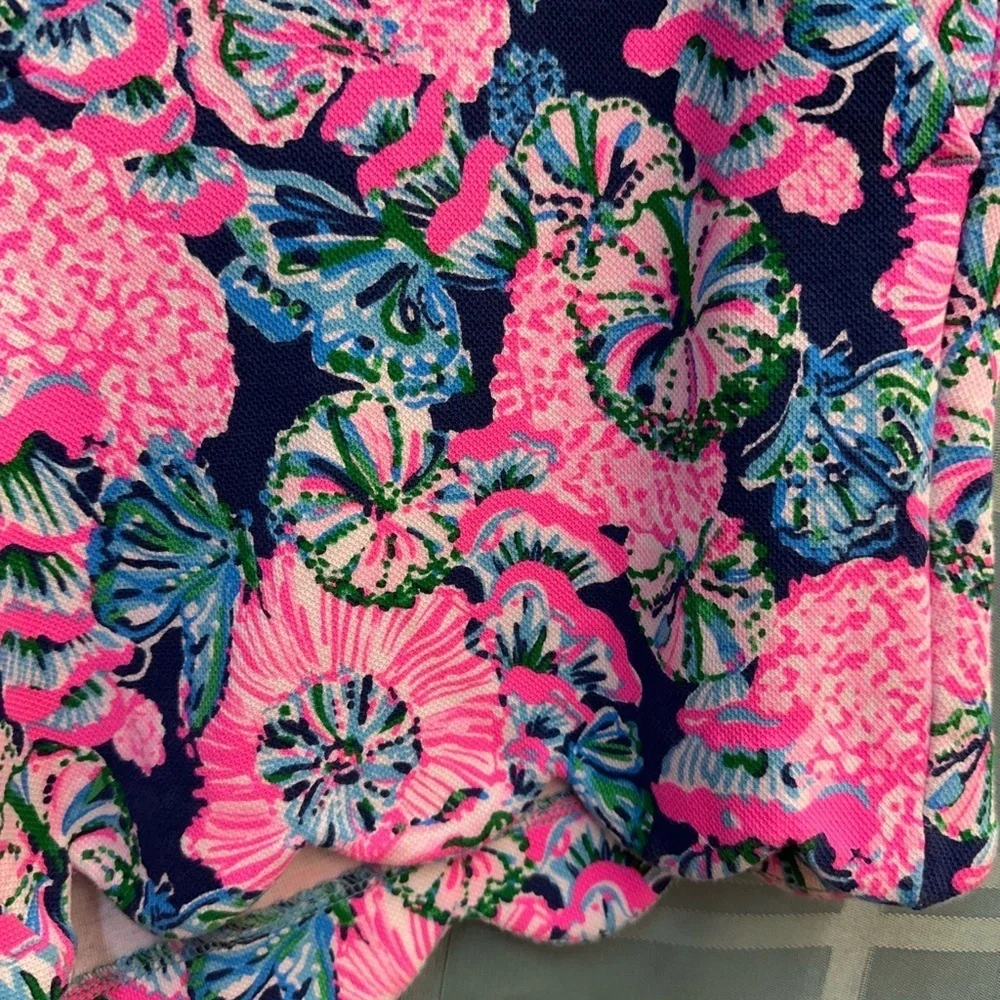 Lilly Pulitzer Pink and Blue Floral High Waist Shorts